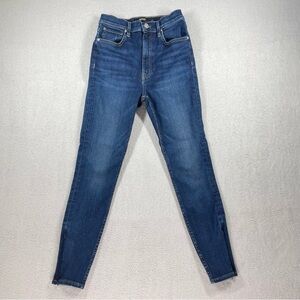 Hudson Jeans Women 27 Blue Centerfold Extreme High-Rise Moody Super Skinny Ankle